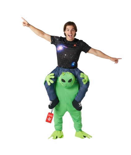 Grünes alien huckepack - alien,